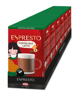 ESPRESTO Toffee Nut Latte, compatibel met K-fee & ALDI EXPRESSI*, gearomatiseerde melkkoffie, RFA-gecertificeerd, 96 capsules