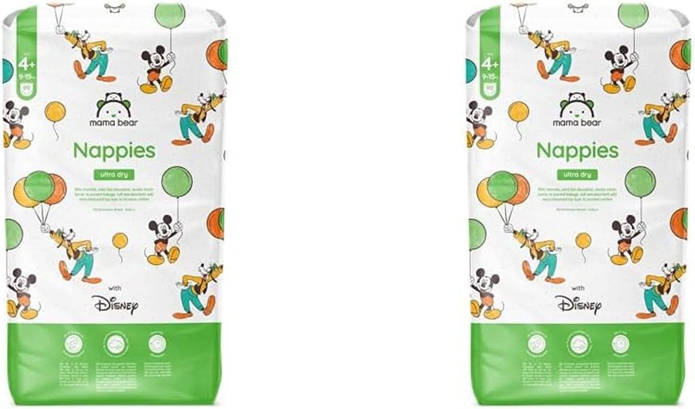 Luiers Mama Bear Disney Ultra Dry maat 4 (8-14 kg), wit, 84 stuks (1 pak)