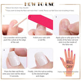 Zelfklevende kunstnagels set - Franse kunstnagels - 24 stuks Kort Vierkant Ontwerp Wit Roze Gradiënt Kunstnagels Ballerina Manicure (Kort Roze Gradiënt)