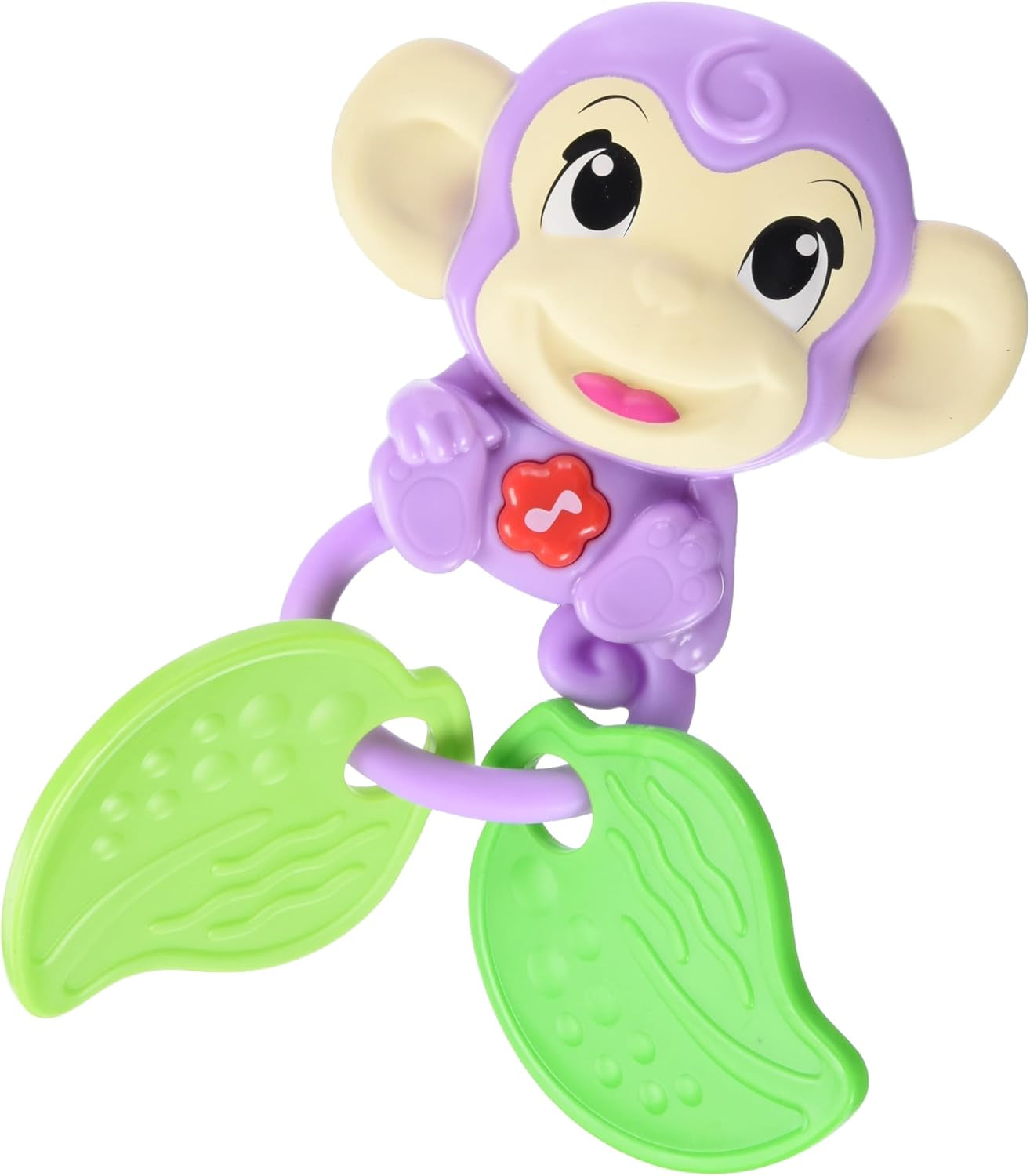 Simba 104010192 - ABC aap muzikale rammelaar, 2 sensorische elementen, met muzikale functie, 17cm, speelgoed voor kinderen, vanaf 6 maanden Jucarii Bebe Naty Shop Standaard titel