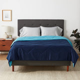 Amazon Basics microvezel dekbedovertrek, aan beide zijden te gebruiken, 220 X 240 Cm, grijs/zwart Dekbedden en dekbedden Naty Shop Marineblauw/hemelsblauw 220X240 Cm