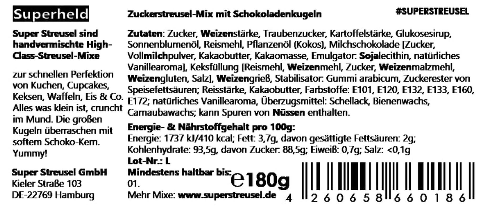 Super Streusel SuperErou, hagelslagmix, 90 gram Hagelslag Naty Shop