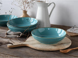 Creatable, 21683, Serie Nature Collection Water, 4-delige set voor 4 personen, Poke Bowl uit Steinzeug, spülmaschinen- en microwellengeeignet, Qualitätsproductie
