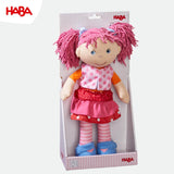 HABA Lily Lou pop - Zachte stoffen pop vanaf 18 maanden - 30 cm met kleding en haar - Ideaal speelkameraadje voor kleine kinderen - 1302842001
