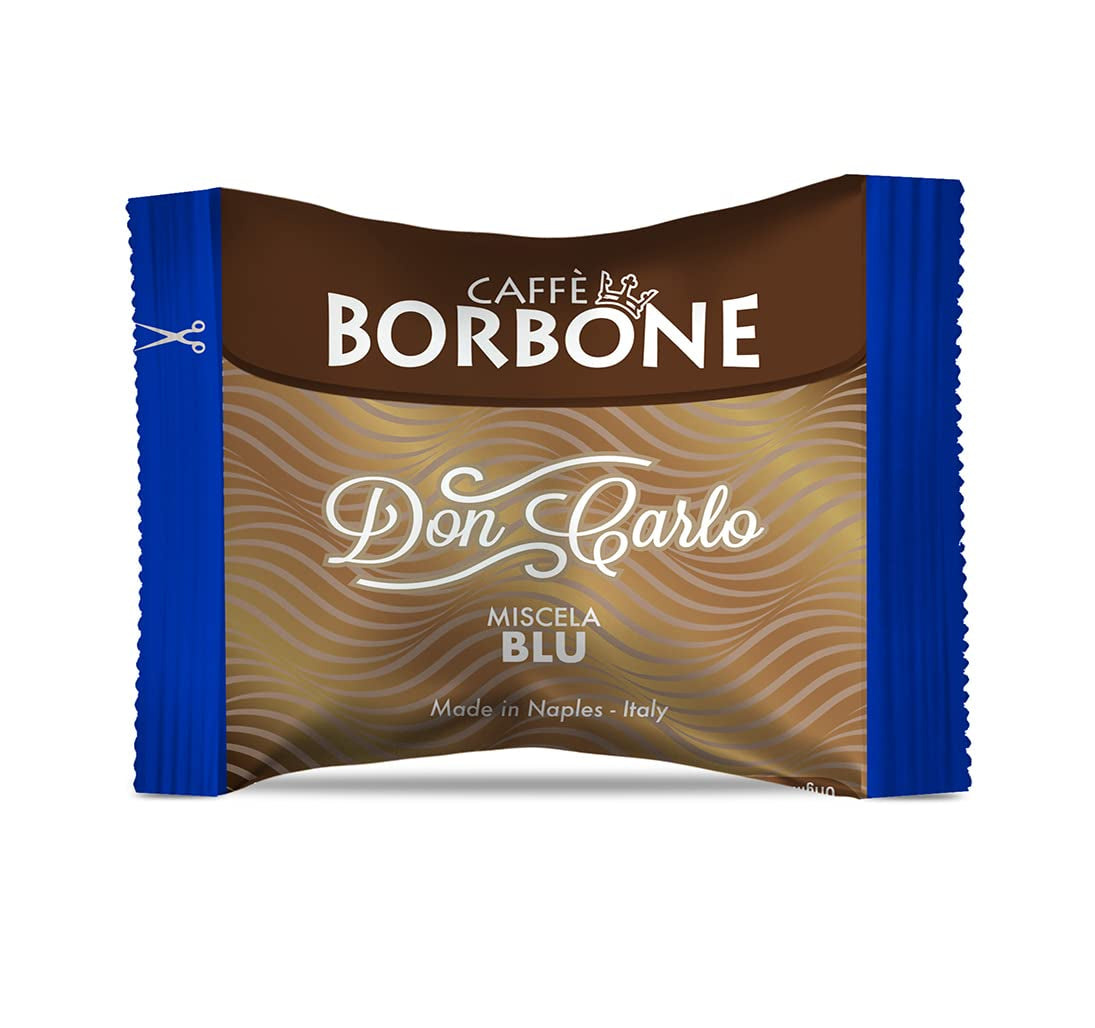Caffè Borbone Don Carlo Blaue Blend - 50 Kapseln - Compatibel met Lavazza®* A Modo Mio®* Haushalts-Espressomaschinen