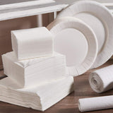 Le Napage 50 katoenen servetten 25 X 25 cm, 3-laags, FSC wit