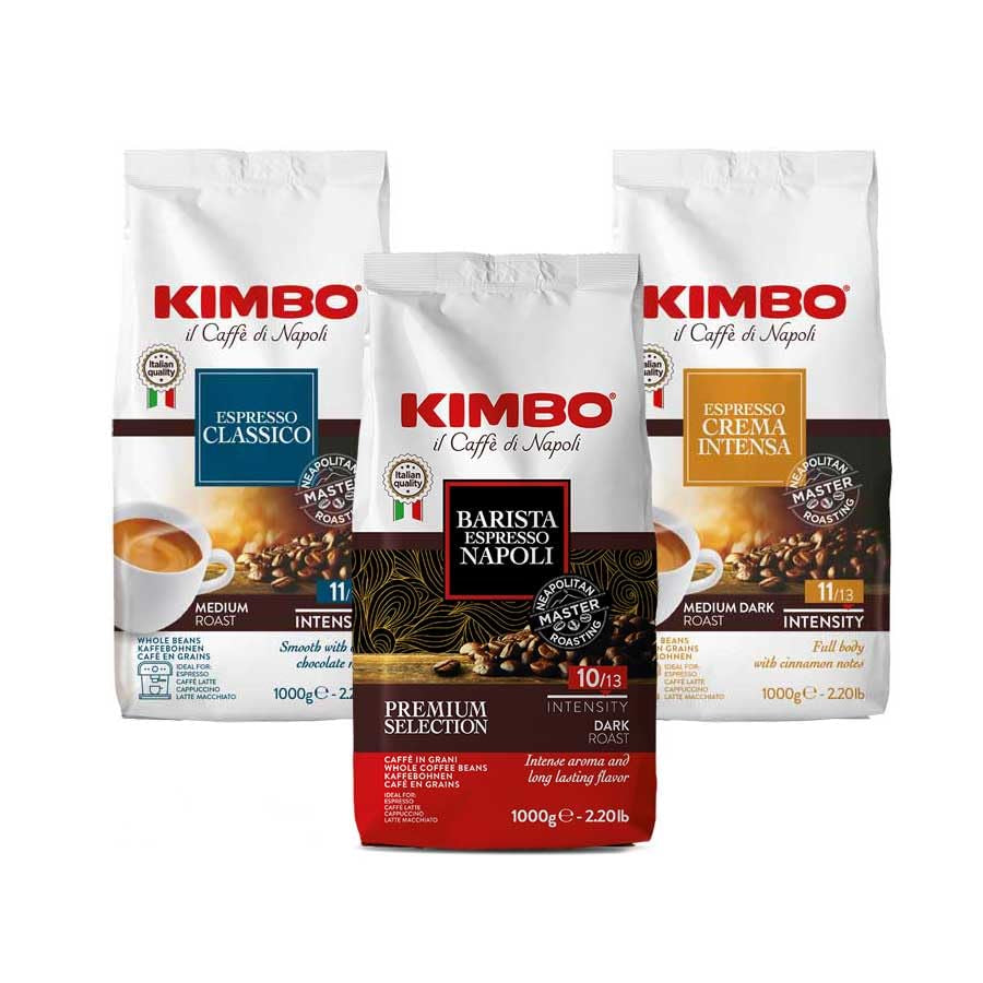 Proefset voor koffiebonen: Classico, Espresso Napoli en Crema Intensa 1 kg x 3