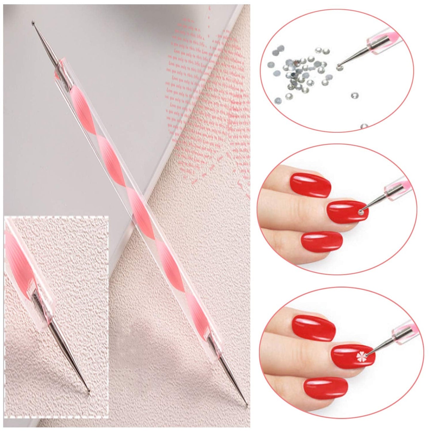 8 Boxen Nail Art Strass Kit - Nail Art Gemischt Strass Set, Nagel Kunst Strasssteine ​​Gems Perlen Edelsteine ​​Bunt Pferdeaugen Strass voor Nageldesign Zubehör Met 1 Pinzetten en 1 Strass Picker voor DIY