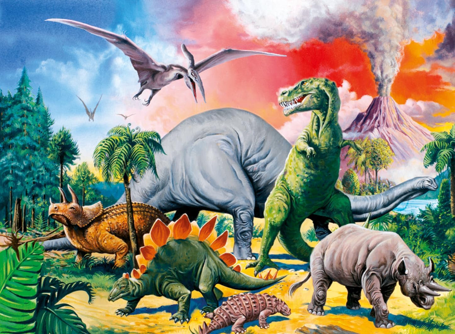 Ravensburger puzzel voor kinderen - 10957 Tussen de dinosaurussen - Dino puzzel voor kinderen vanaf 6 jaar met 100 stukjes in XXL formaat Puzzel Naty Shop