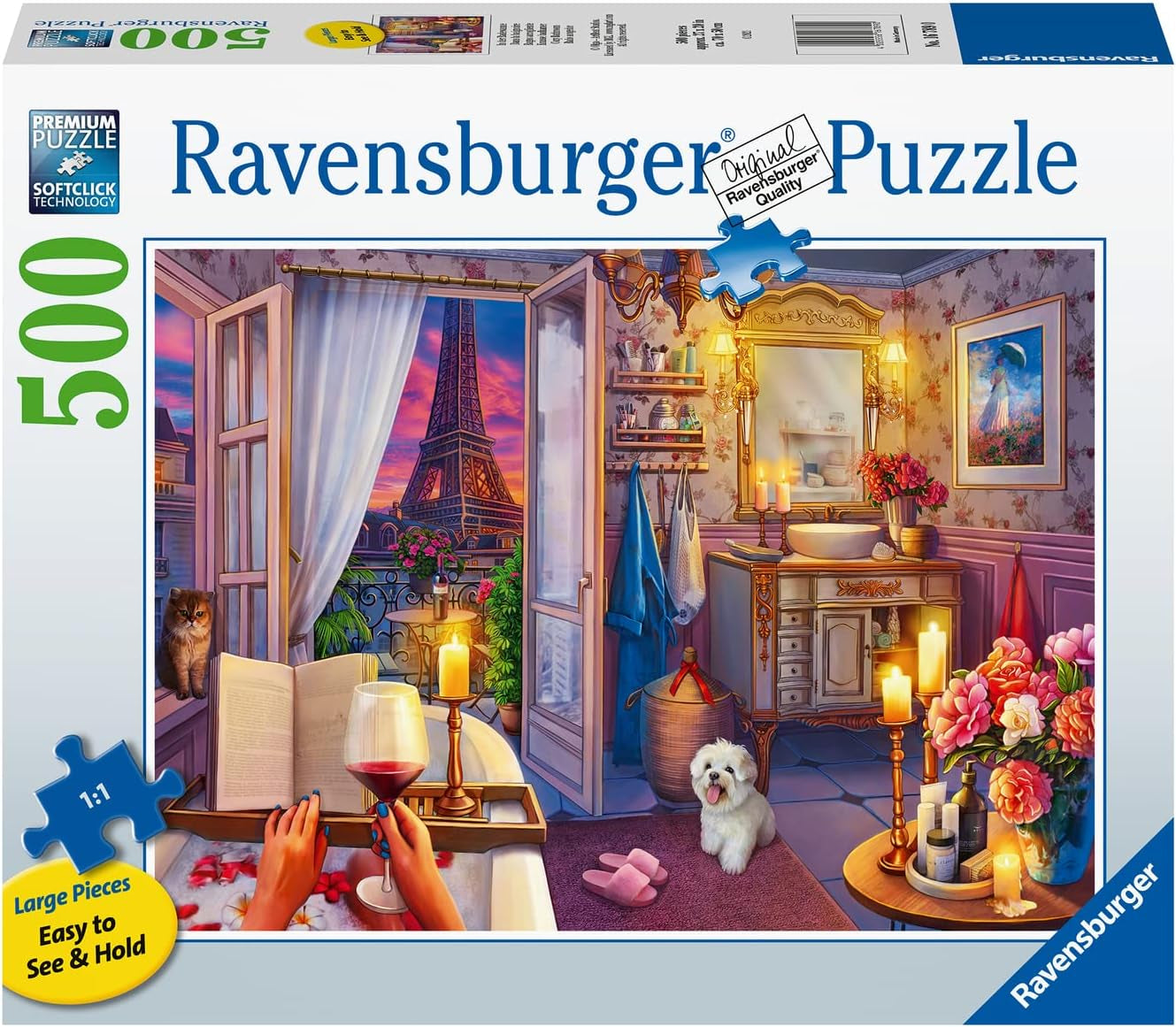 Ravensburger puzzel - in kuip - 500 stukjes puzzel in gouden editie Naty Shop standaardtitel