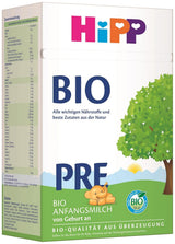 HiPP PRE biologische zuigelingenmelk (4 x 600 g), vanaf de geboorte, bevat uitsluitend lactose als koolhydraat, van de beste biologische kwaliteit