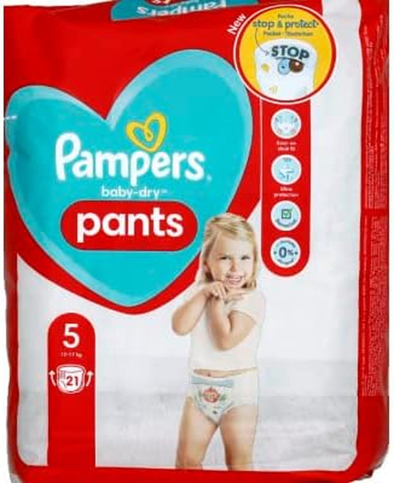 Luiers Pampers Baby-Dry Broekje maat 5, 21 st.