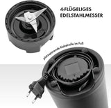 ZWILLING Keukenmixer, Smoothie Maker, Inkl. Trinkflasche Mit Verschluss, 600 Ml, 300 Watt, Edelstahl/Kunststoff, Schwarz Kitchen Naty Shop