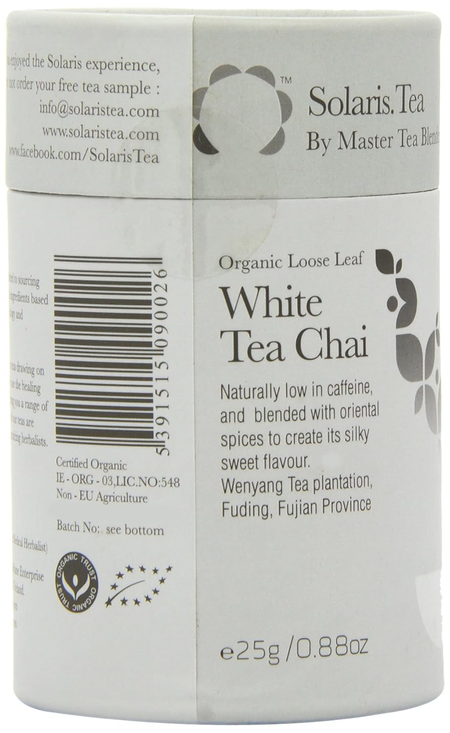 Solaris Biologische thee Chai witte thee 25 g