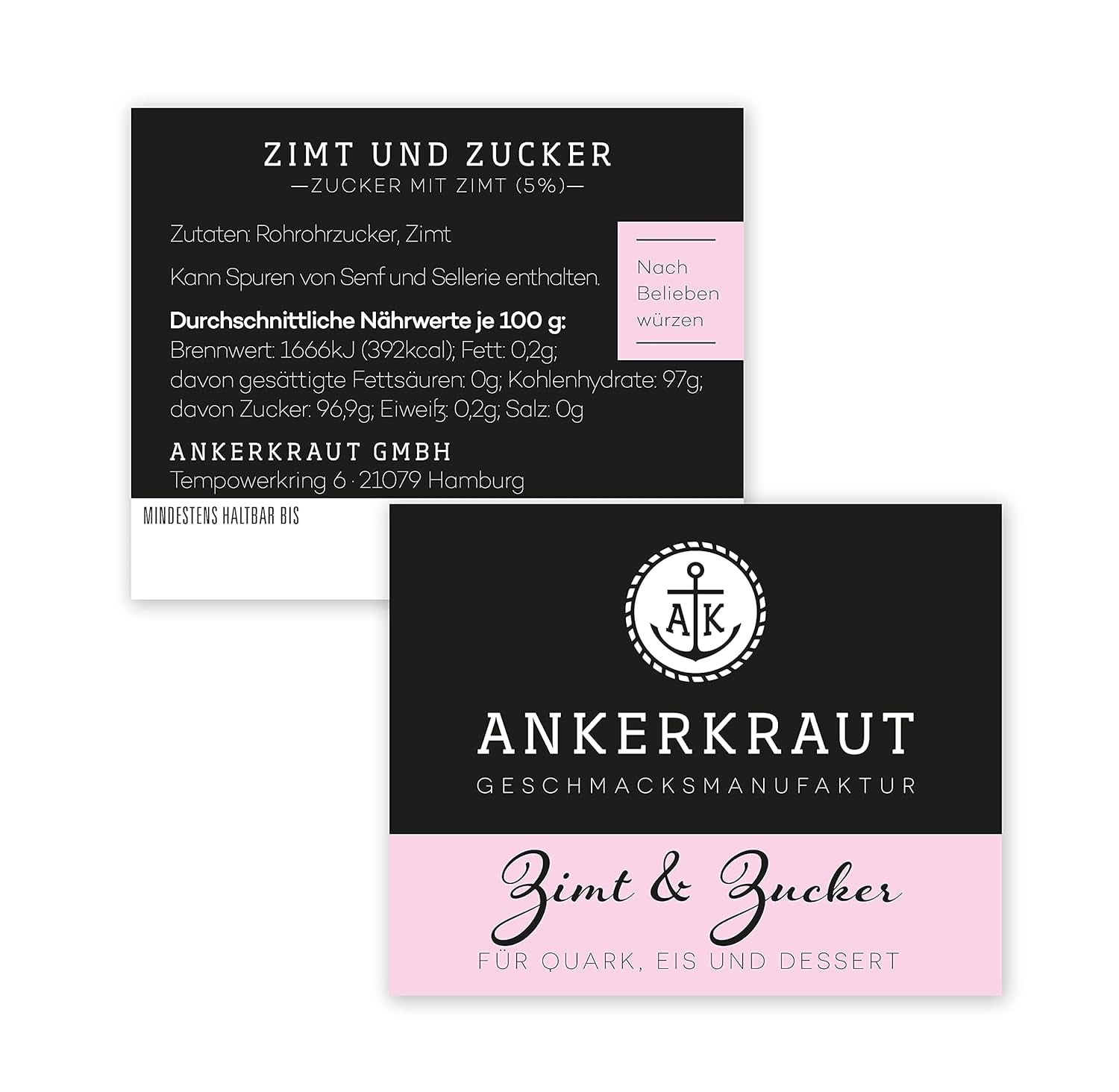 Ankerkraut Zimt & Zucker, 100g in kurkglas