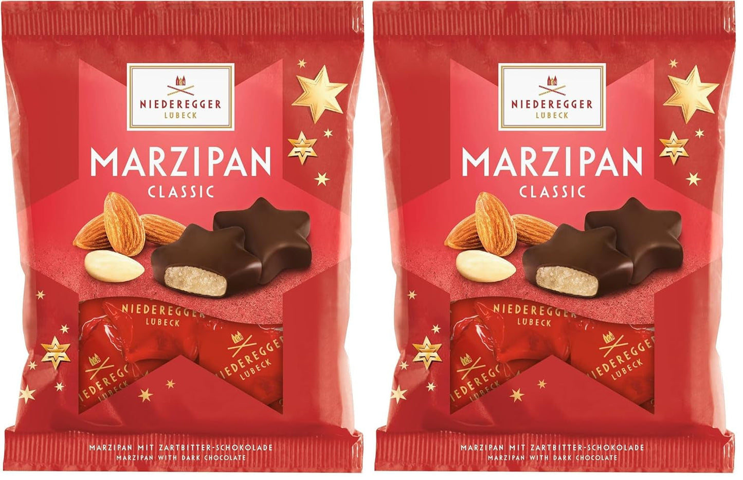 Niederegger Marsepein sterren in een zakje 87g