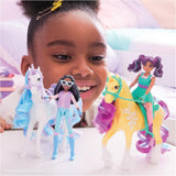 Unicorn Academy AVA en Unicorn Leaf Set - Originele figuren van ca. 12 cm groot uit de populaire Netflix-serie Met twee accessoires en haarborstels Voor fantasierijk rollenspel, voor kinderen vanaf 4 jaar Actiefiguren Naty Shop