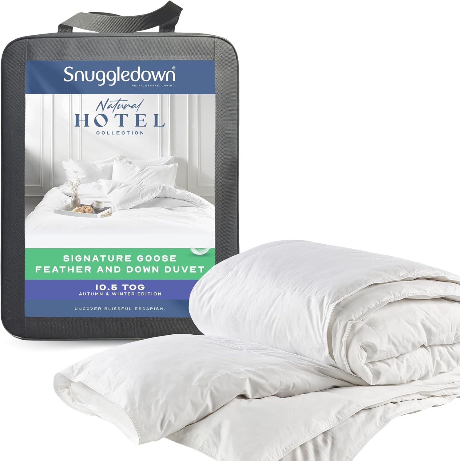Snuggledown Freshwash Allergie Trooster, 13,5 Tog Winter Warm, Katoen, Wit, Eenpersoonsbed Dekbedden en dekbedden Naty Shop Tweepersoonsbed 10,5 Tog