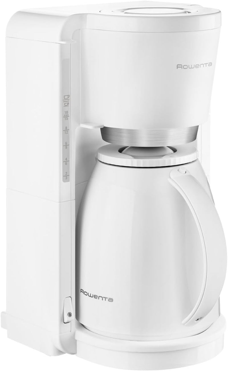 Rowenta Adagio filter-espressomachine, roestvrijstalen thermische karaf, houdt koffie tot 4 uur warm, capaciteit van 10-15 kopjes, capaciteit van 1,25 liter, verwijderbare filtermand, automatische uitschakeling, zwart, CT3818