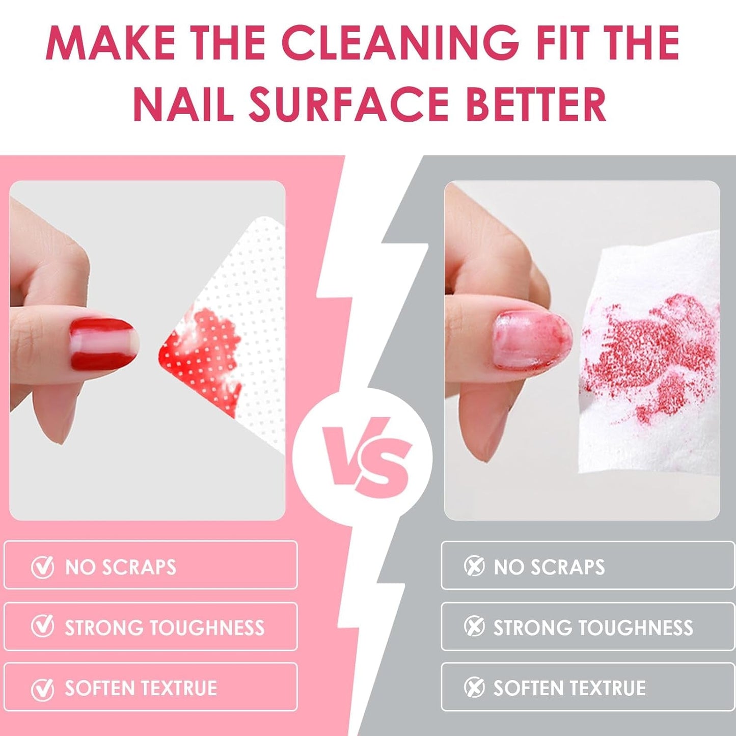 330 Stück Fusselfrei Nägel Wattepads, Fusselfreie Nageltücher, Nagel Wischtücher Wattepads, Nagelleck Entfernen Für Cleaner Gelnägel Nageldoekjes Pads (Weiß)
