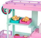 Little Live Pets Mama Surprise Families Baby Clinic-speelset, inclusief 3 retriever-pups, magische, dubbelzijdige speelset (27,8 cm breed, 23,8 cm hoog). Voeden, baden en spelen, cadeau voor kinderen Actiefiguren Naty Shop