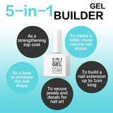 Builder 5 in 1 Builder Gel 15ml, Nail Builder Gel, Nail Builder Gel, UV/LED Nagelverlenging Nagellak, Extensions, Nail Art, Stickers, Gel Nail Builder Gel (wit)