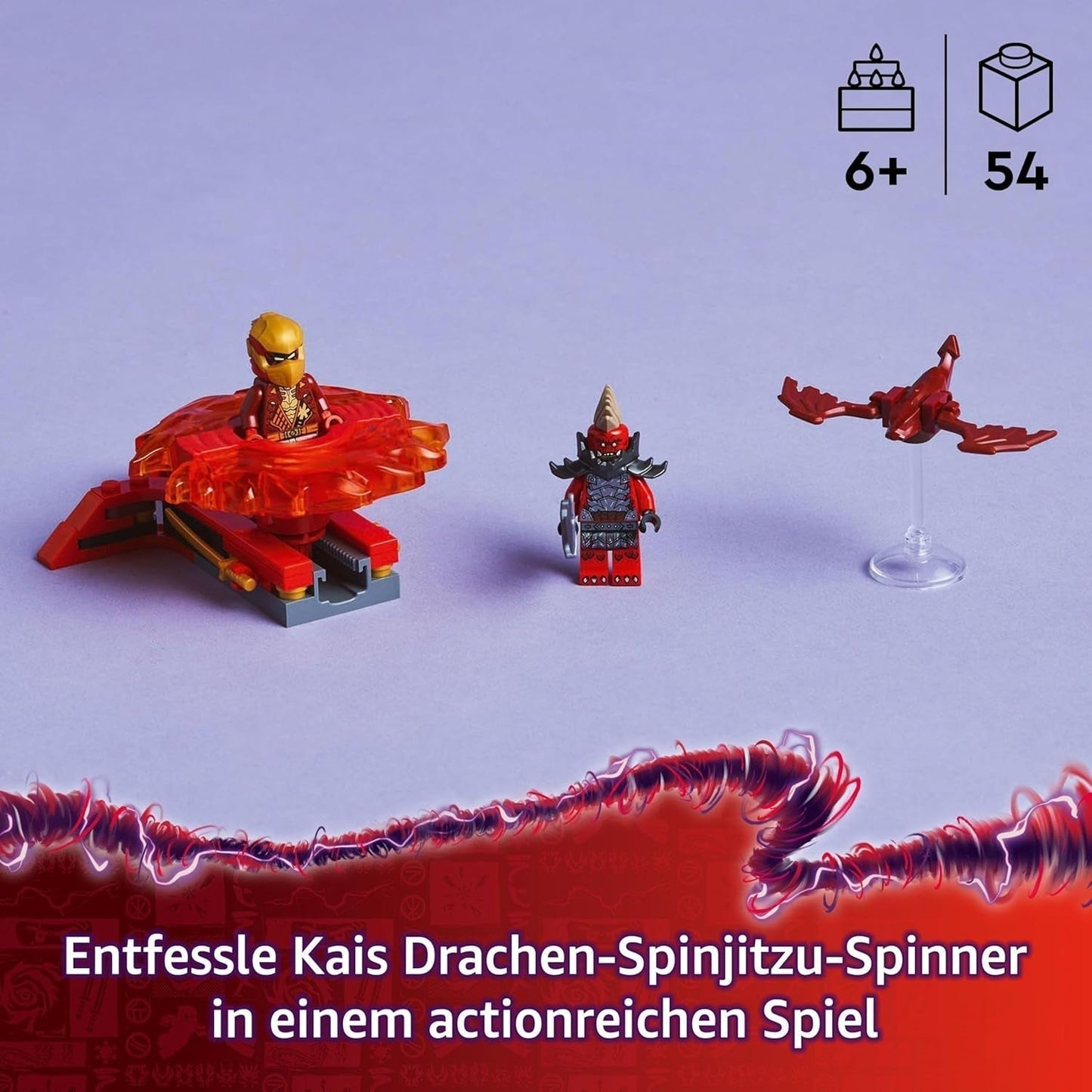 LEGO NINJAGO Kai's Draak Spinjitzu Spinner - Actie Ninja speelgoed met 2 minifiguren - Kleine speelset voor kinderen - Cadeau-idee voor jongens en meisjes vanaf 6 jaar 71823 Bouwsets Besuche in LEGO-Store