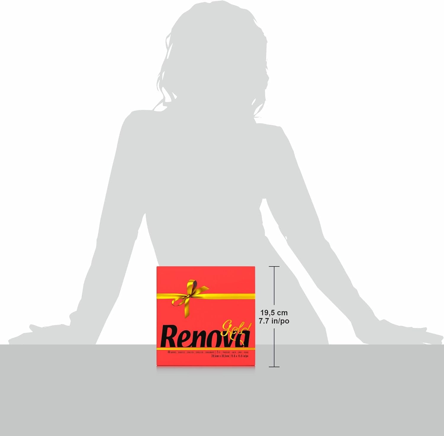 Renova roodgouden papieren servetten - 40 servetten