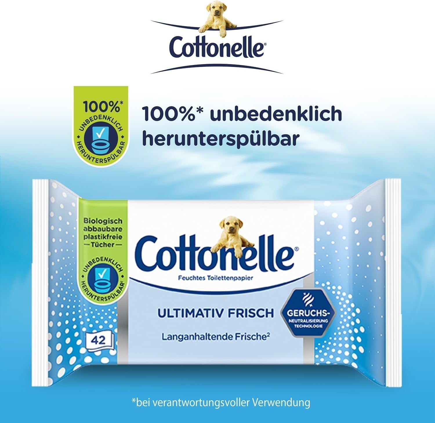 Vochtige doekjes, Ultimate Fresh, 12 x 42 doekjes, Deodycylx-technologie, huidvriendelijk, alcohol- en kleurstofvrij, gevoelig, biologisch afbreekbaar