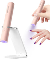 Denabuty UV-lamp voor gelnagellak, mini UV-LED-lamp voor nagelvervanging met standaard Tragbare kleine UV-nagellamp voor gelnagellak, voor Aushärten Von Nagelkleber & nageltips wit