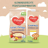 Milupa Babypap - Haver- en fruitpap 10 maanden tot 3 jaar babyvoeding 1 x 400 g (pak van 2)