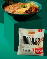 LEE KUM KEE Ramen Noodles - Aziatische ramen met een delicate en fijne textuur, de klassieker voor ramensoepen en wokgerechten, halfdroge noedels, twee porties per verpakking, 6 x 180 g multipack