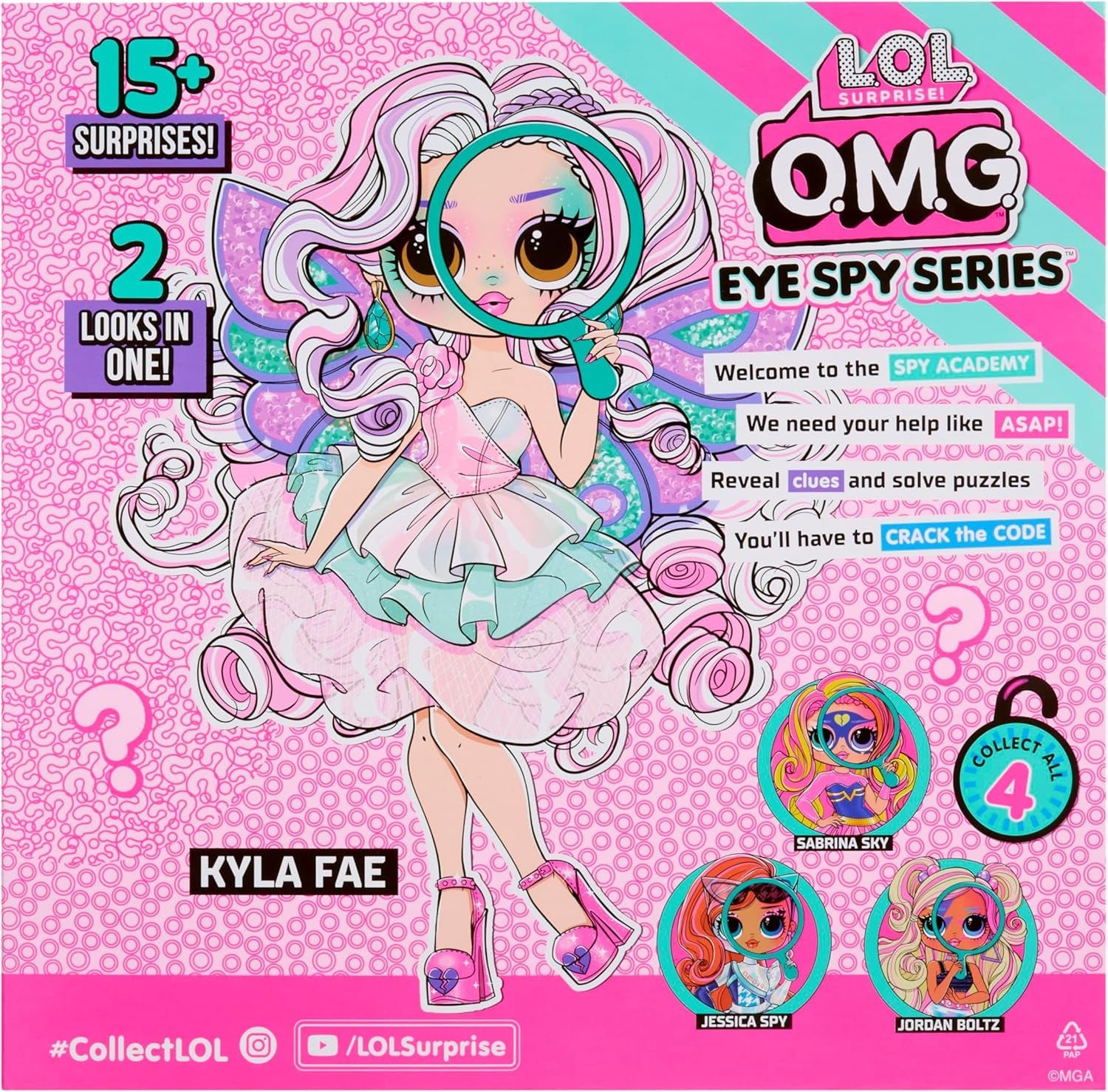 LOL Verrassing! OMG Eye Spy Series - Fee - Inclusief 1 pop met outfit en accessoires, puzzels oplossen en verrassende ontdekkingen, 4 verzamelpoppen