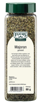 - Marjolein gerebelt | Met praktische Streuaufsatz | Zum Verfeinern von Bohnen- und Linseneintöpfen | 80 g grote streuer