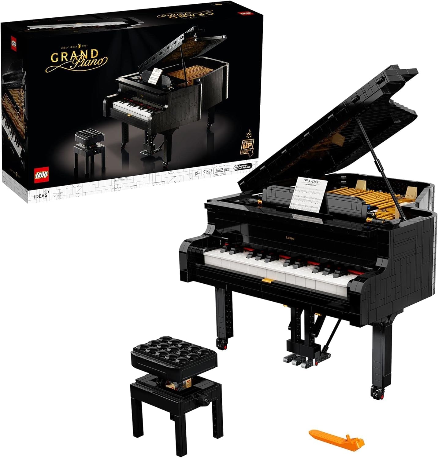 LEGO Ideas concertvleugel (21323); Bouwset; Je eigen concertpiano; Geweldig modelbouwproject voor de getalenteerde pianist, muzikant, muziekliefhebber of hobbyist (3.662 stuks) Bouwsets Besuche den LEGO-Store Single