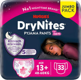 Huggies Drynites Nachtwindeln Bei Bettnässen, Für Mädchen Ab 13 Bis Ca. 17 Jahre (48-60 KG), 33 Stück (3X11), Jumbo-Monatspack, Luierbroekjes XL Accessoires Voeding en Borstvoeding Baby Naty Shop