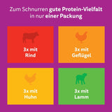 Whiskas Junior Classic Selection Natvoer voor katten in saus, 48 ​​zakjes, 12 x 85 g (4 stuks) - Hoogwaardig natvoer voor opgroeiende katten, 2 tot 12 maanden