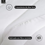 Tural - Dekbed 150 X 220 cm met Aloë Vera-behandeling, vezelvulling 300 G/M², zacht, ademend, Oeko-Tex gecertificeerd (wit, bed 90 cm) Dekbedden en quilts Naty Shop