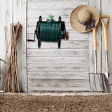 Relaxdays slanghaspel, slanghaspel met zwengel, voor 60 m slang, staal, HxBxD: 41,5 x 54 x 45 cm, zwart