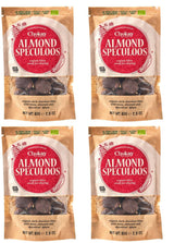 Set van 4 biologische hapjes - Kaneelamandelen/kaneelamandelen in Belgische pure chocolade/zonder toegevoegde suiker, zonder zoetstoffen/VEGAN & FAIR TRADE / 4 x 85g