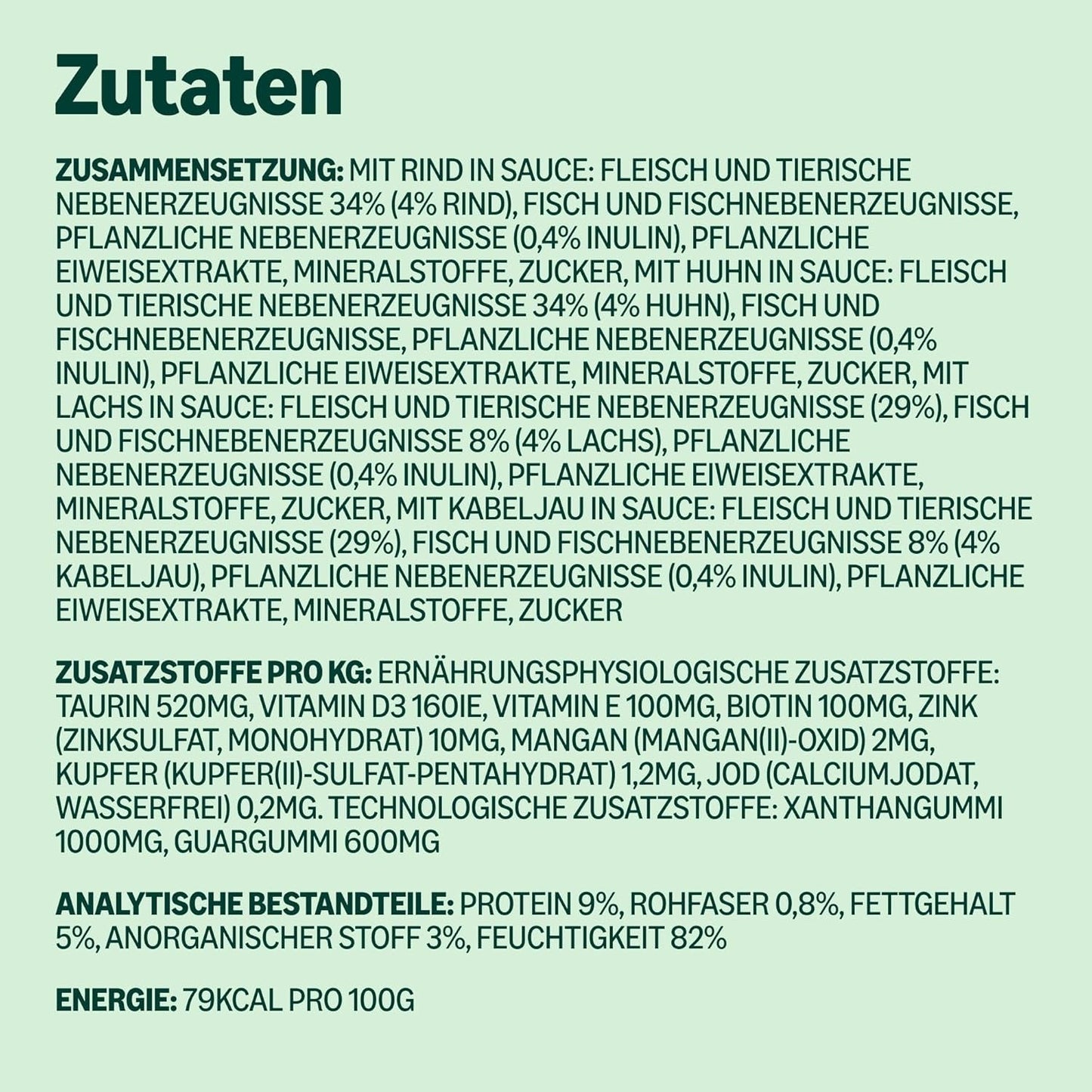 Amazon Natvoer voor volwassen katten, gemengde selectie in saus 4,8 kg (48 verpakkingen x 100 g)