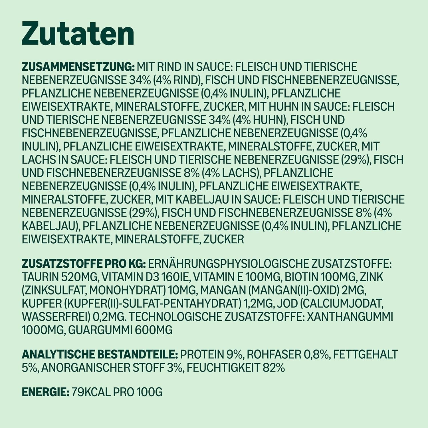 Amazon Natvoer voor volwassen katten, gemengde selectie in saus 4,8 kg (48 verpakkingen x 100 g)