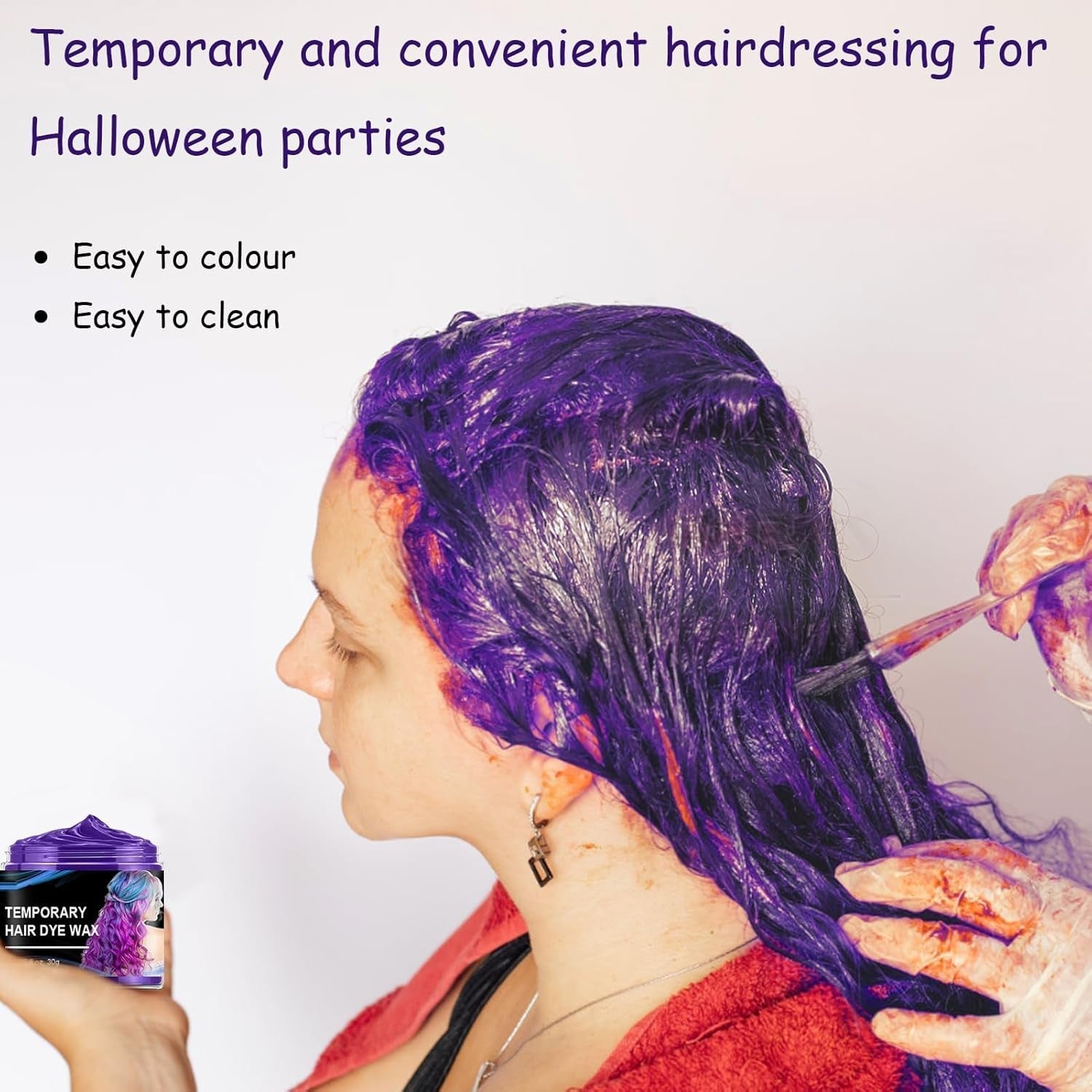 Halloween Tijdelijke Haarverf 4 Kleuren Haarkleur Wax Styling Haartoon Voor Mannen Vrouwen Halloween Cosplay Party Haarverf Naty Shop