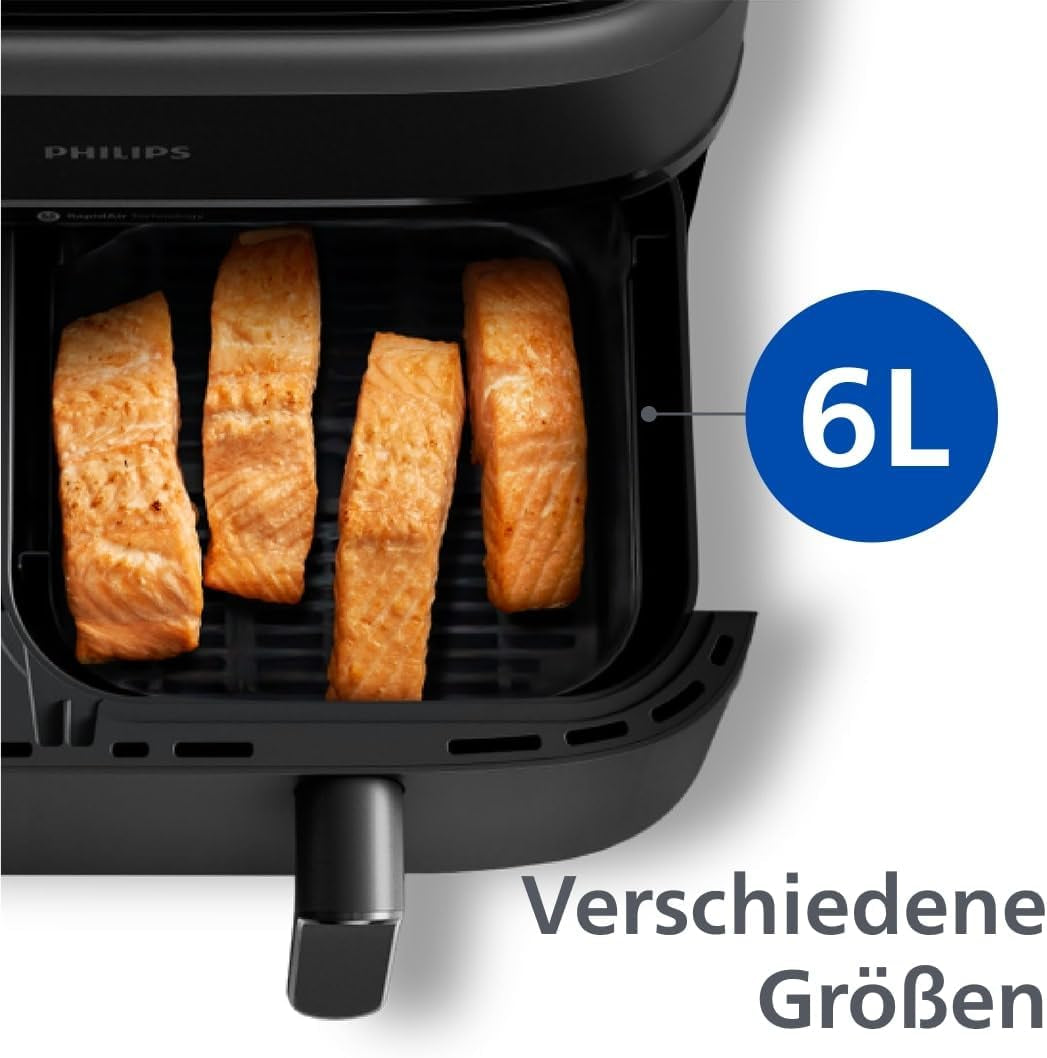 Philips Dual Basket Airfryer 3000 Serie met ontbijtset, 9 liter, 2 lades Huishoudelijke apparaten Naty Shop