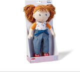HABA Malou pop - 30 cm hoge zachte pop om te spelen en te knuffelen - Zachte en wasbare materialen - Ideaal alternatief voor pluche poppen - Geschikt voor kinderen vanaf 1,5 jaar - 2010818001