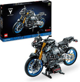 LEGO 42159 Technic Yamaha MT-10 SP motorfietsmodel voor volwassenen, authentiek voertuigmodel met 4 cilindermotor, functionele besturing en AR-app, cadeau voor mannen en vrouwen. Bouwpakketten voor LEGO Store Technic Yamaha
