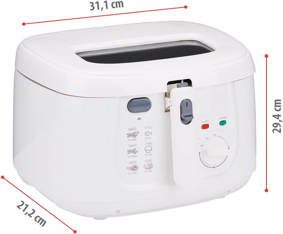Alpina Frituurpan 2,5L DF-165, 1800W - Regelbare temperatuur tot 190°C Apparaten Naty Shop