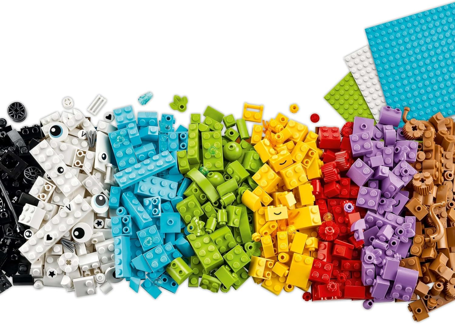 LEGO Classic creatieve set om te bouwen en te spelen - set met gekleurde stenen - bouw een huis, een hond, een grappige auto, een pianoklavier en een regenboog - knutselset voor jongens en meisjes vanaf 5 jaar Bouwsets Besuche den LEGO-Store
