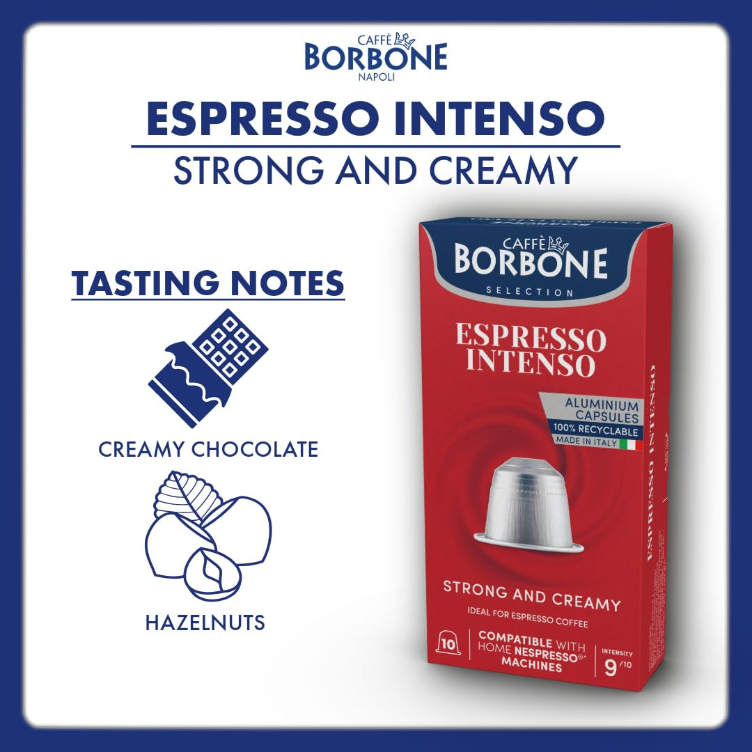 Caffe Borbone Espresso Sterkte 9/10 Nespresso Compatibel 10 Koffiecapsules