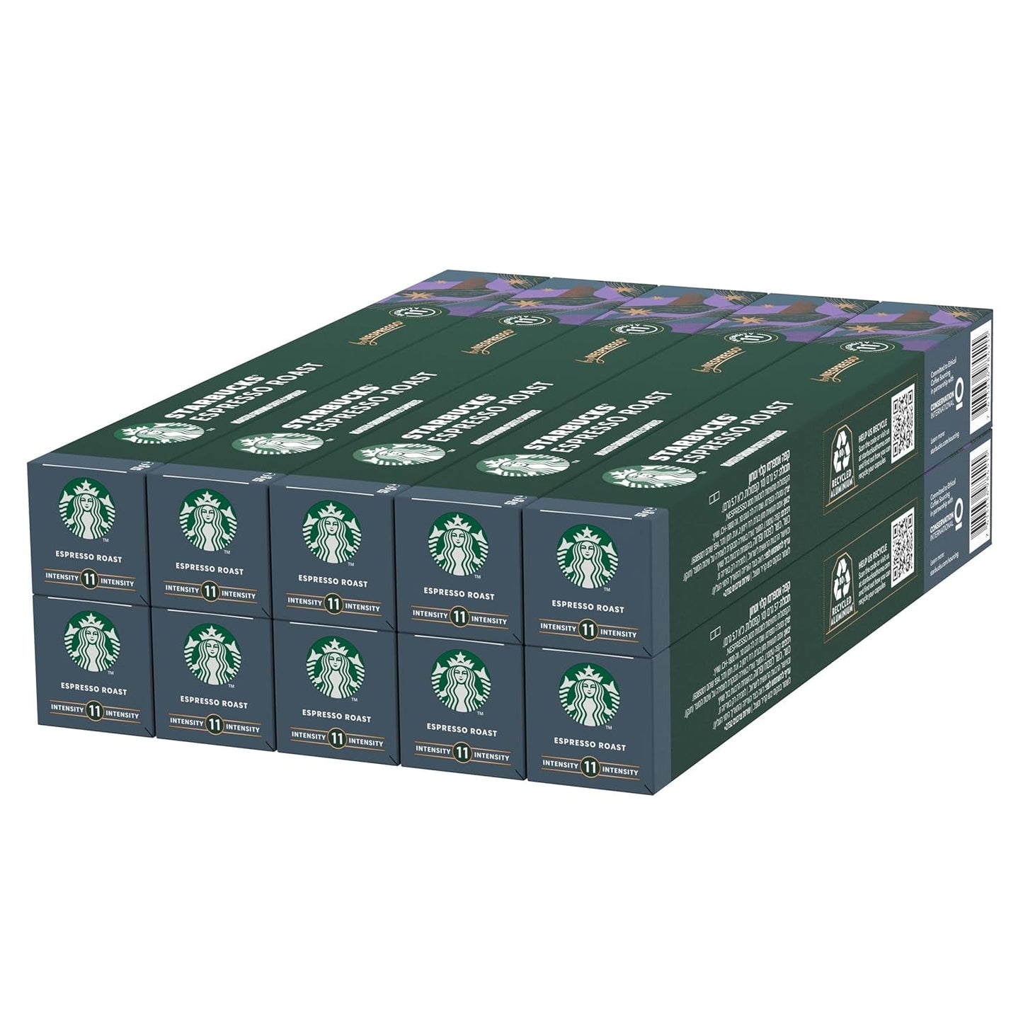 STARBUCKS Espresso Roast van Nespresso, Dunkle Röstung, Kaffeekapseln 10 x 10 (100 Kapseln)